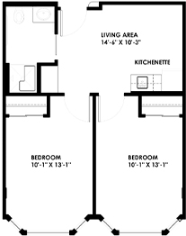 2 Bedroom – 538 Sq Ft