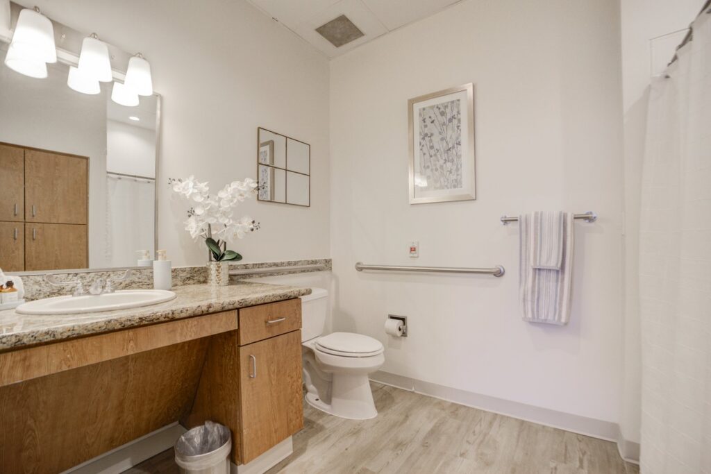 private bathroom granite vanity the medallion assisted living apartment private bathroom granite vanity the medallion assisted living apartment
